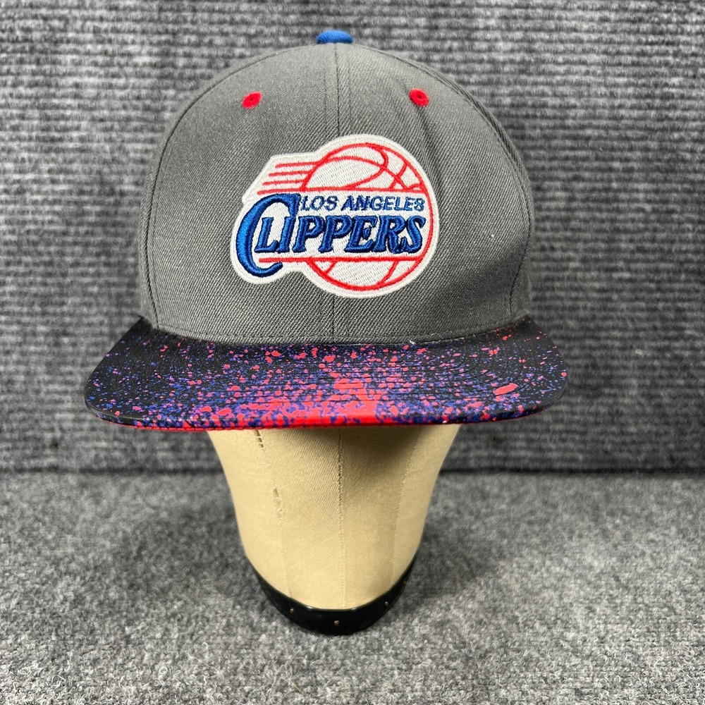 Los Angeles Clippers LA Hat Cap Snap Back Gray Mitchell Ness NBA Basketball